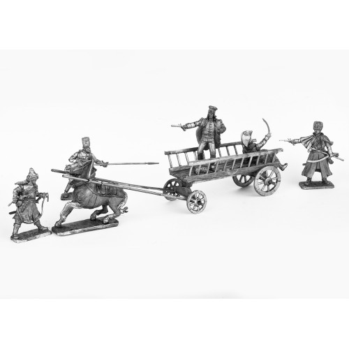 Композиция с телегой и нападающими партизанами, 1812 год