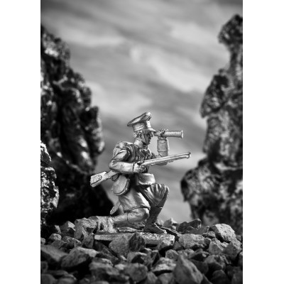 Лифляндский стрелок 1812 год, на колене