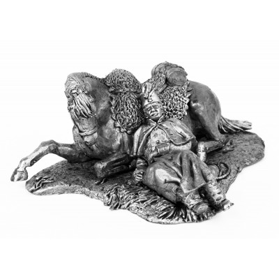 На привале.