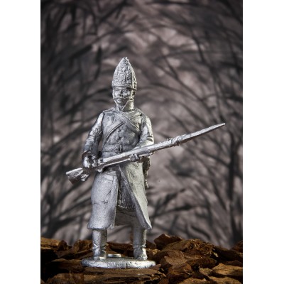 Фузилер гренадерских полков в шинели, 1802-1804 гг.