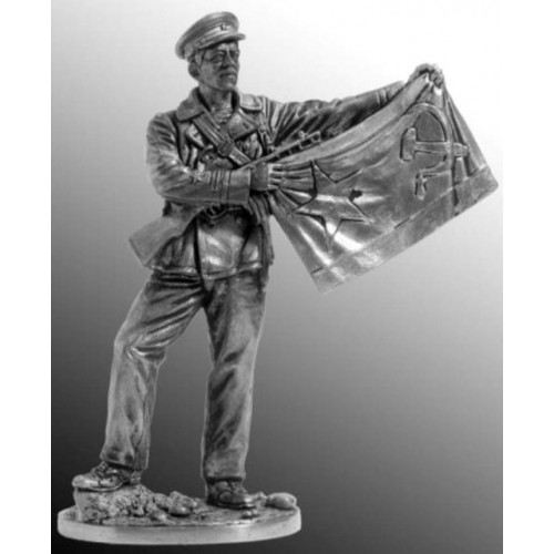 Старшина 1-й статьи с флагом ВМФ, 1941-43 гг. СССР