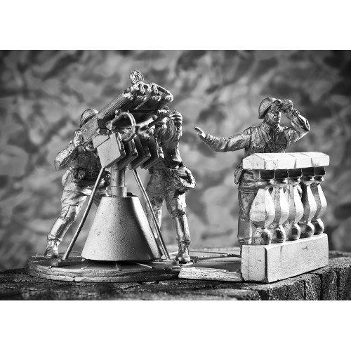 Расчет зенитного пулемета Максим, 1941 г. Москва.