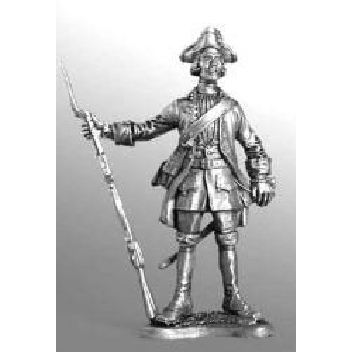 Русский фузелер армейского пехотного полка, 1732-42