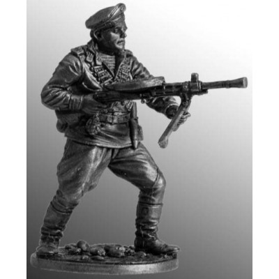 Краснф-тец мрск. пехоты Чрн. флота с пулемётом ДП. 1943-45 гг. СССР