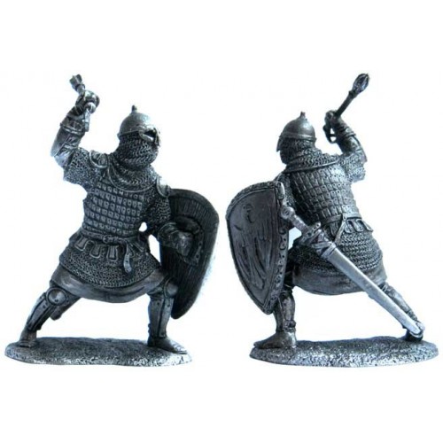 Русский дружинник с перначем, 13 век.