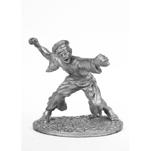 Мальчишка с камнем.