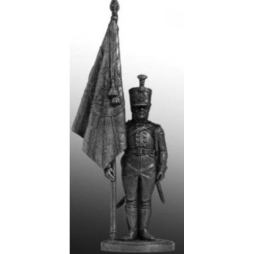 Подпрапорщик Псковского мушк. плк. со  знаменем. Россия, 1803-06 гг.