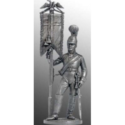 Эстандарт-юнкер Кавалерг. плк. со штандартом. Россия, 1805-08 гг.