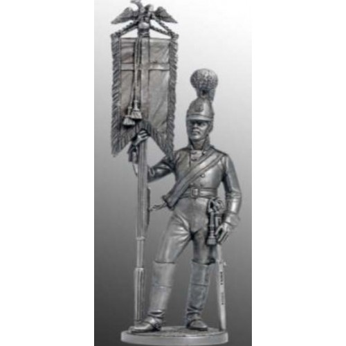 Эстандарт-юнкер Кавалерг. плк. со штандартом. Россия, 1805-08 гг.