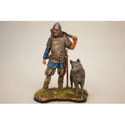 Викинг с волком