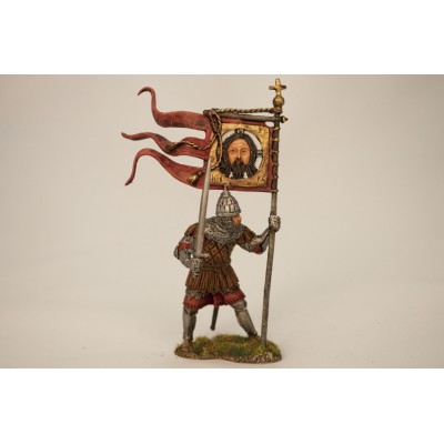 Русский дружинник-знаменосец, 14 век.